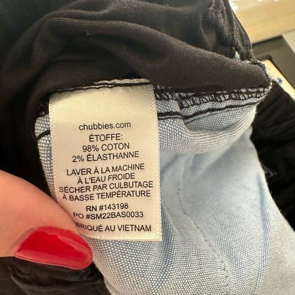 NWT Chubbies Men’s Black Dark N Stormies 7” Originals Stretch Twill Short Size L - Picture 9 of 11